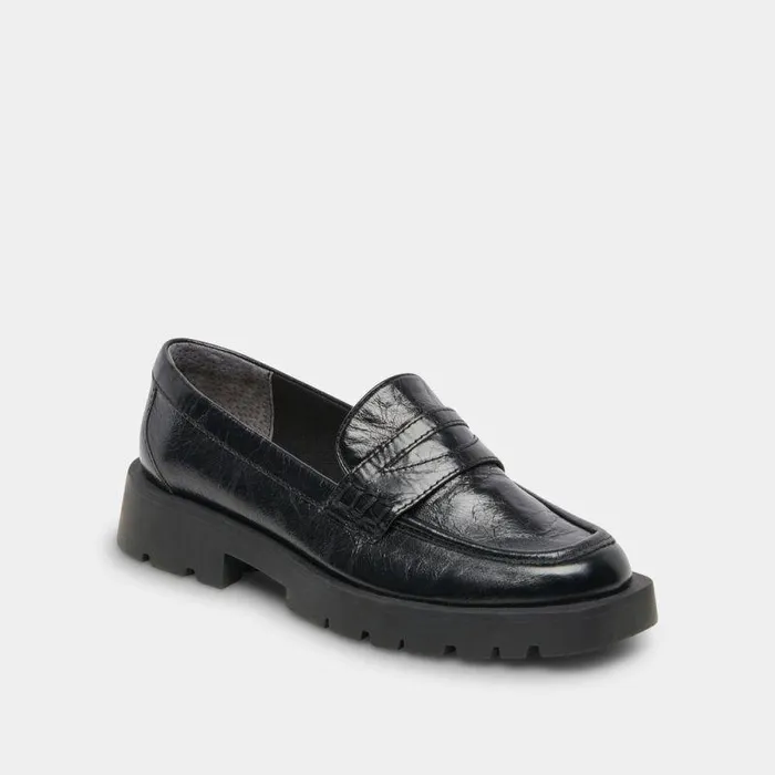 Flats and Loafers Shop Dolce Vita Elias Flats Onyx Crinkle Patent Onyx Crinkle Patent
