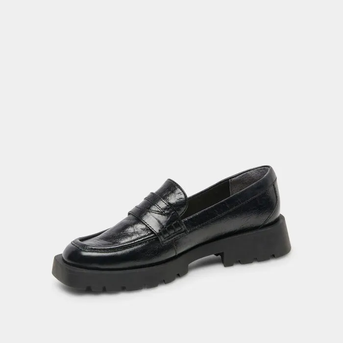 Flats and Loafers Shop Dolce Vita Elias Flats Onyx Crinkle Patent Onyx Crinkle Patent