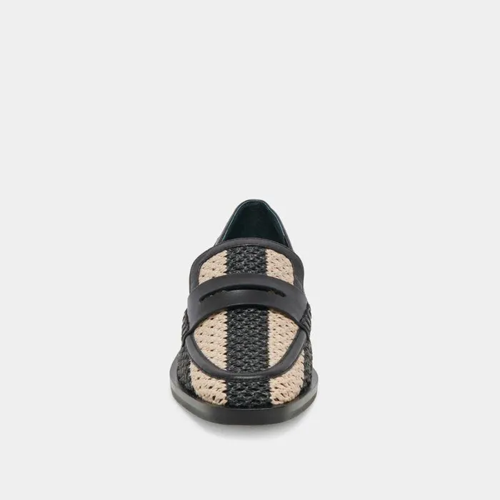 Flats and Loafers Shop Dolce Vita Halley Flats Black Multi Raffia Black Multi Raffia