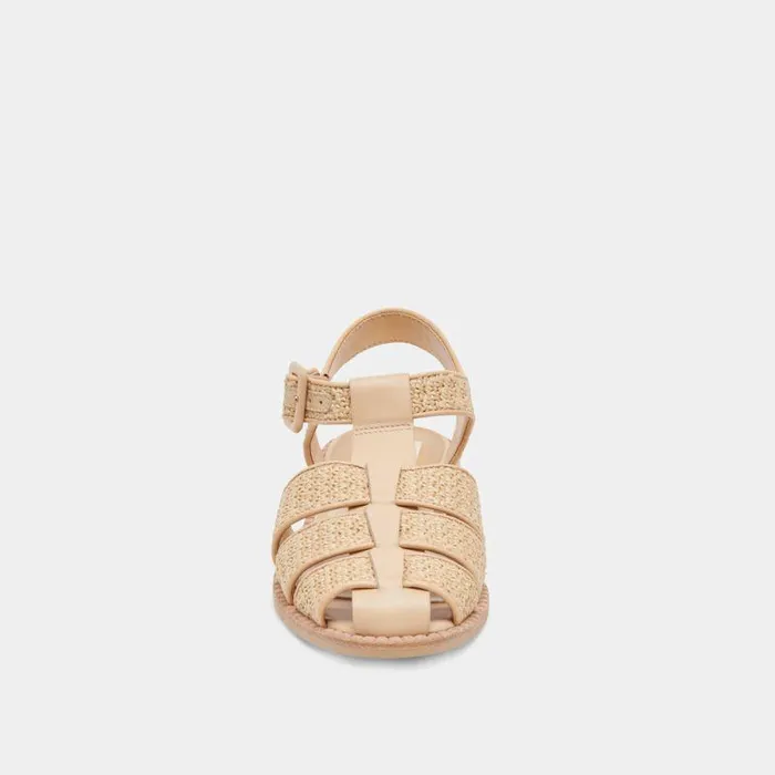Flats and Loafers Shop Dolce Vita Holis Sandals Lt Natural Raffia Lt Natural Raffia