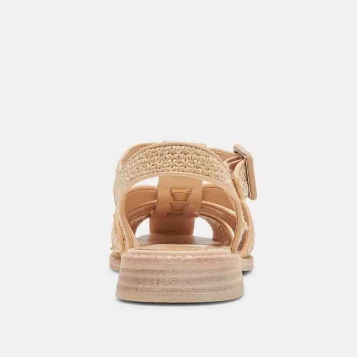 Flats and Loafers Shop Dolce Vita Holis Sandals Lt Natural Raffia Lt Natural Raffia