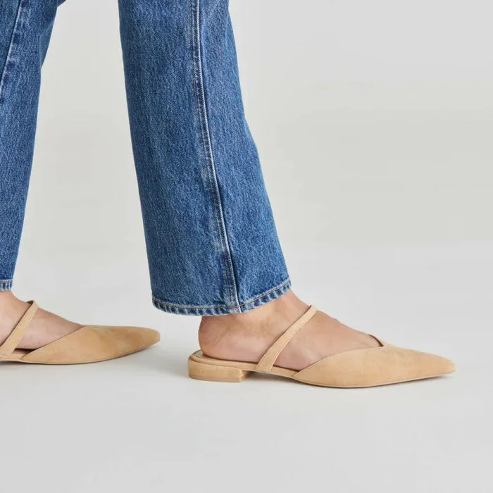 Flats and Loafers Shop Dolce Vita Kanika Flats Tan Suede Tan Suede