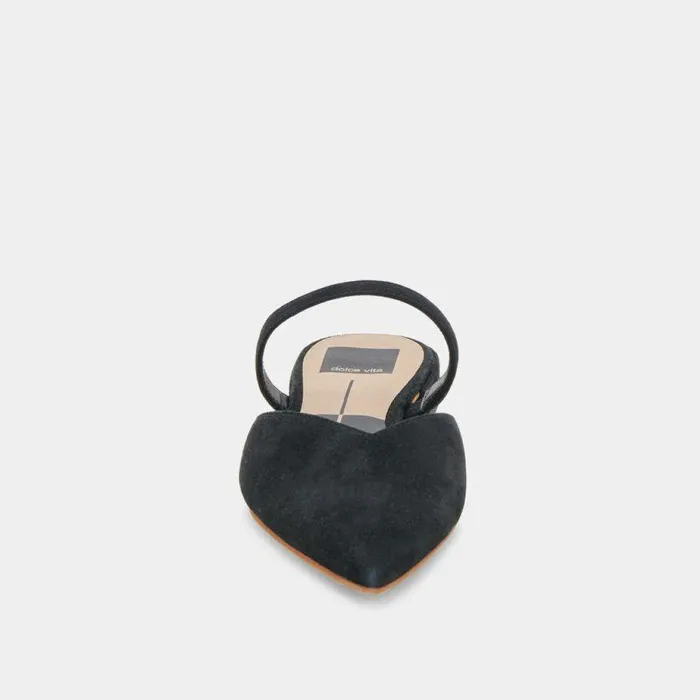 Flats and Loafers Shop Dolce Vita Kanika Wide Flats Onyx Suede Onyx Suede
