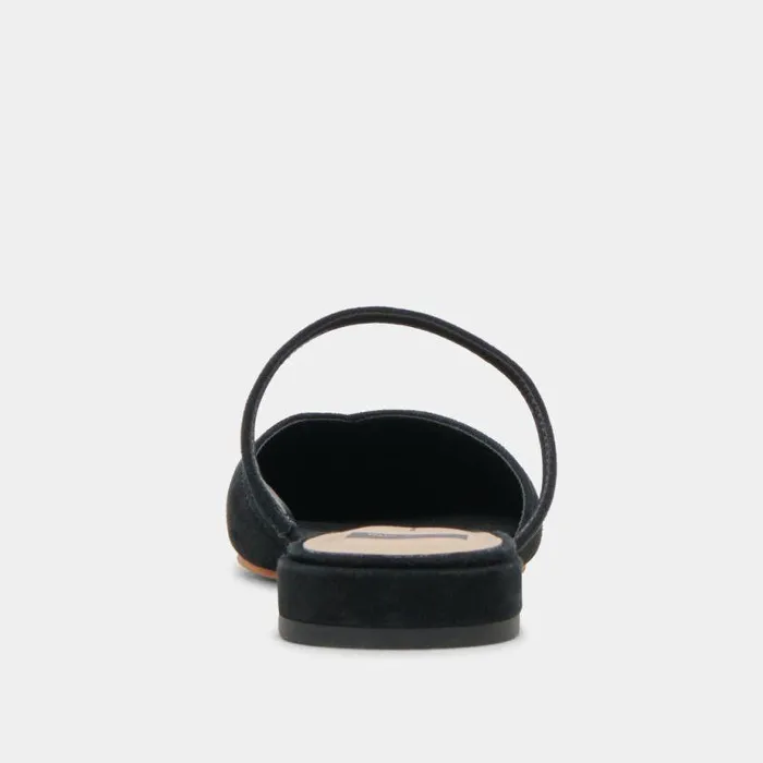 Flats and Loafers Shop Dolce Vita Kanika Wide Flats Onyx Suede Onyx Suede