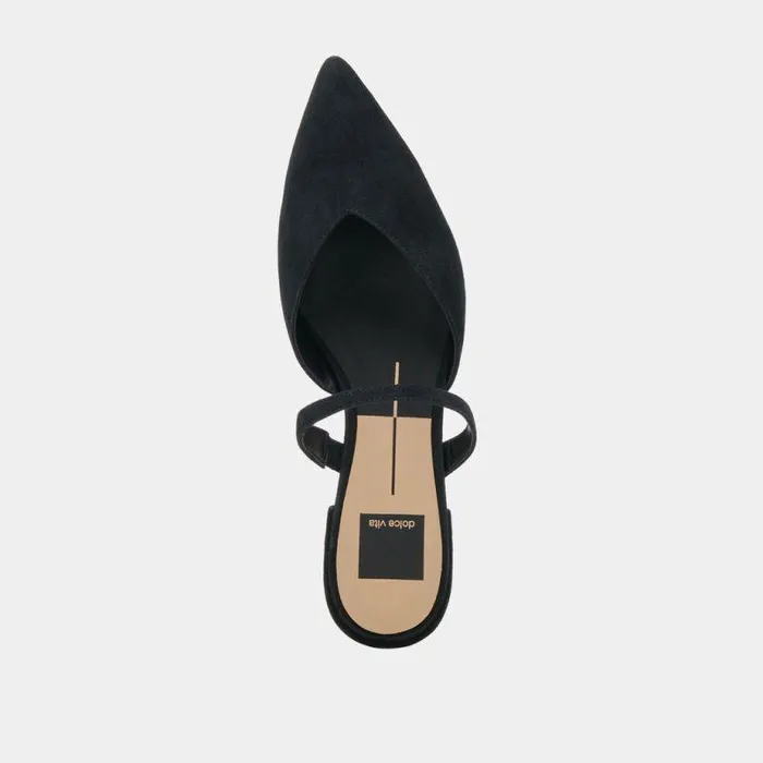 Flats and Loafers Shop Dolce Vita Kanika Wide Flats Onyx Suede Onyx Suede