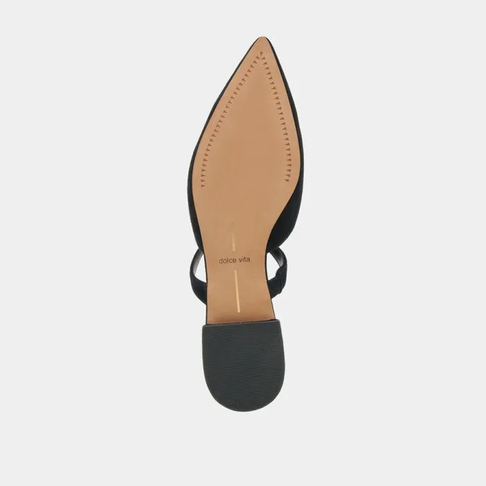 Flats and Loafers Shop Dolce Vita Kanika Wide Flats Onyx Suede Onyx Suede