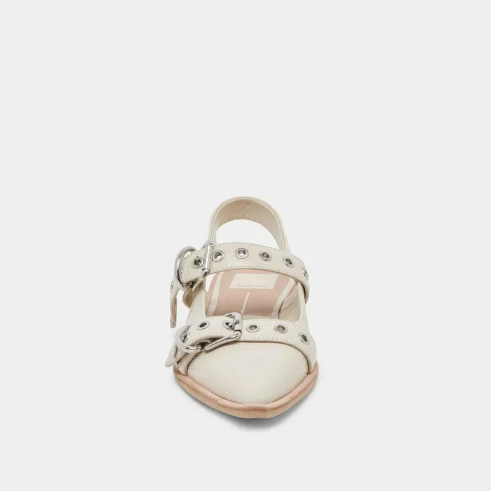 Flats and Loafers Shop Dolce Vita Labell Flats Ivory Crinkle Patent Ivory Crinkle Patent
