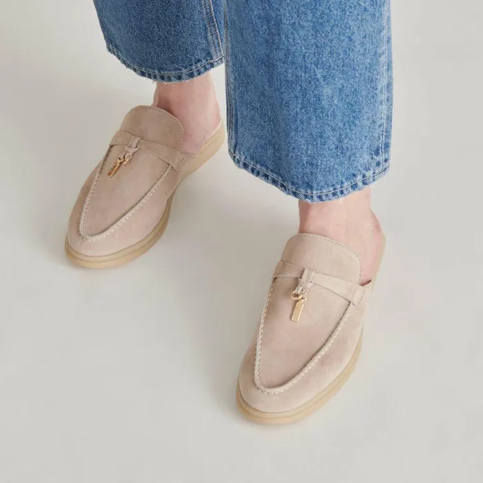 Flats and Loafers Shop Dolce Vita Lasail Flats Taupe Suede Taupe Suede