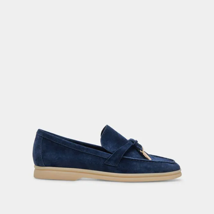 Flats and Loafers Shop Dolce Vita Lonzo Flats Navy Suede Navy Suede