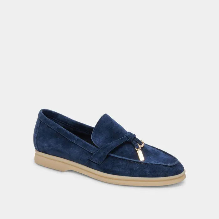 Flats and Loafers Shop Dolce Vita Lonzo Flats Navy Suede Navy Suede