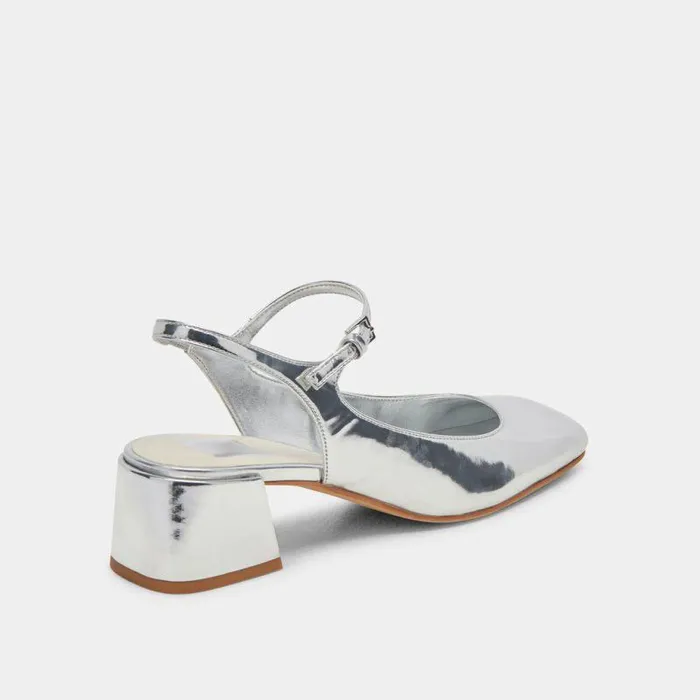 Flats and Loafers Shop Dolce Vita Maggi Heels Silver Specchio Stella Silver Specchio Stella