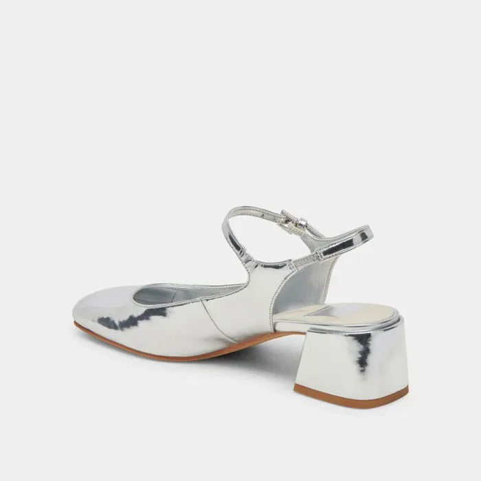 Flats and Loafers Shop Dolce Vita Maggi Heels Silver Specchio Stella Silver Specchio Stella