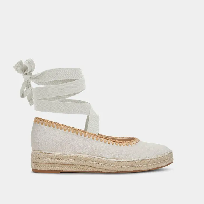 Flats and Loafers Shop Dolce Vita Morgan Flats Ivory Canvas Ivory Canvas