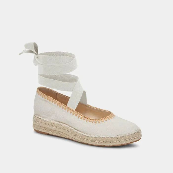 Flats and Loafers Shop Dolce Vita Morgan Flats Ivory Canvas Ivory Canvas