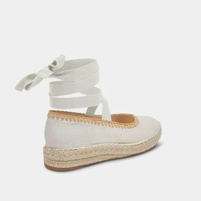 Flats and Loafers Shop Dolce Vita Morgan Flats Ivory Canvas Ivory Canvas