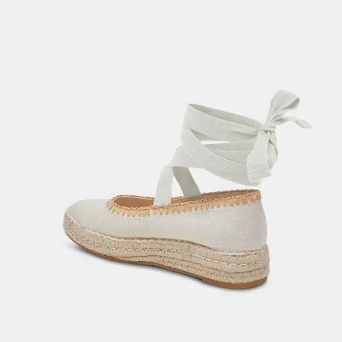 Flats and Loafers Shop Dolce Vita Morgan Flats Ivory Canvas Ivory Canvas