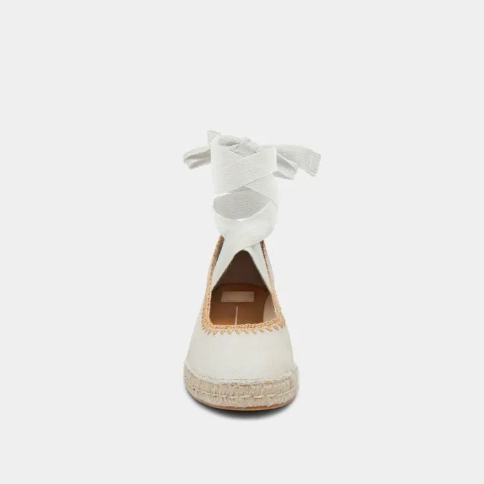 Flats and Loafers Shop Dolce Vita Morgan Flats Ivory Canvas Ivory Canvas