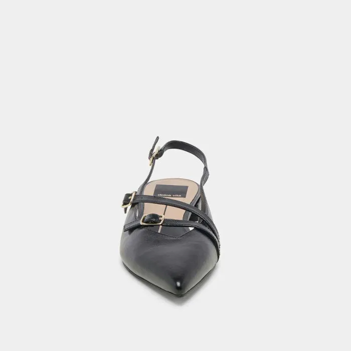 Flats and Loafers Shop Dolce Vita Pamla Flats Black Crinkle Patent Black Crinkle Patent