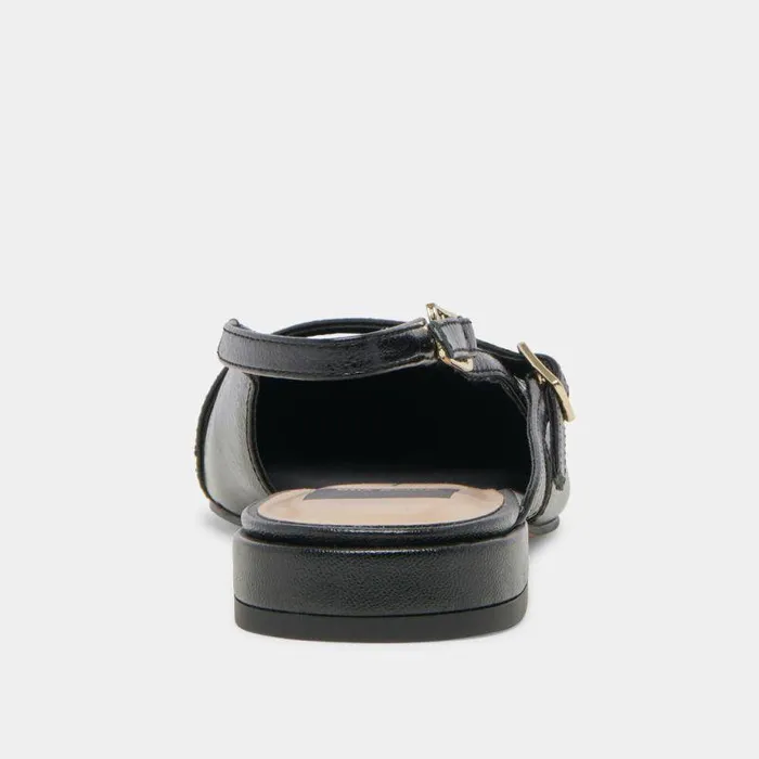 Flats and Loafers Shop Dolce Vita Pamla Flats Black Crinkle Patent Black Crinkle Patent