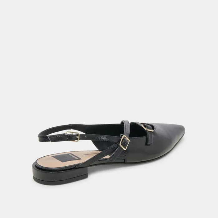 Flats and Loafers Shop Dolce Vita Pamla Flats Black Crinkle Patent Black Crinkle Patent