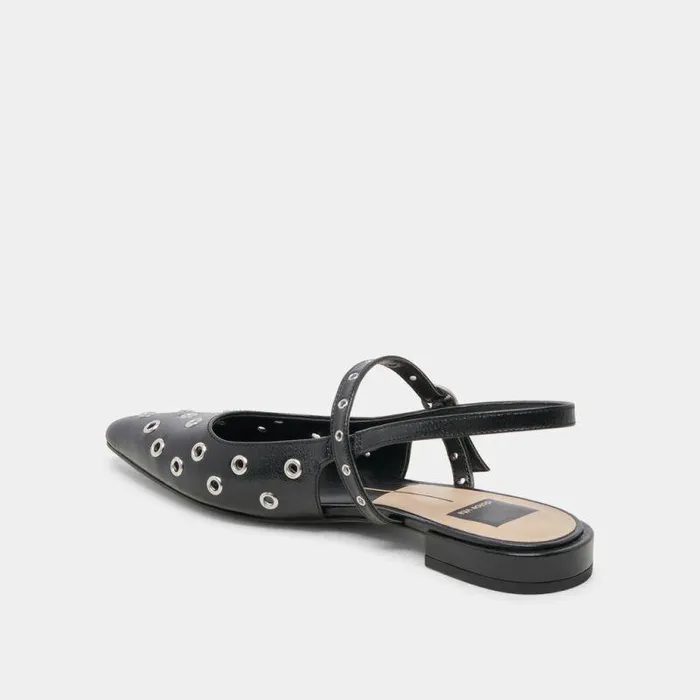 Flats and Loafers Shop Dolce Vita Penney Stud Flats Midnight Crinkle Patent Midnight Crinkle Patent