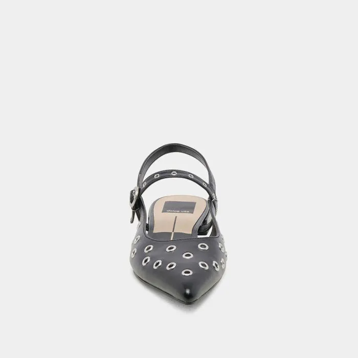 Flats and Loafers Shop Dolce Vita Penney Stud Flats Midnight Crinkle Patent Midnight Crinkle Patent