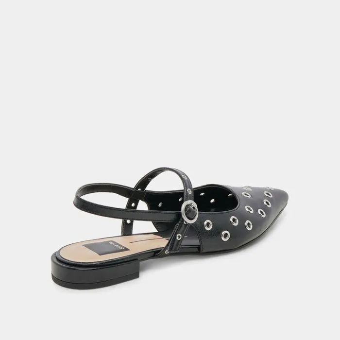 Flats and Loafers Shop Dolce Vita Penney Stud Flats Midnight Crinkle Patent Midnight Crinkle Patent