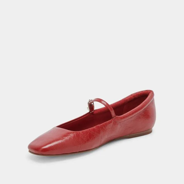 Flats and Loafers Shop Dolce Vita Reyes Ballet Flats Red Crinkle Patent Women039s Red Ballets Red Crinkle Patent