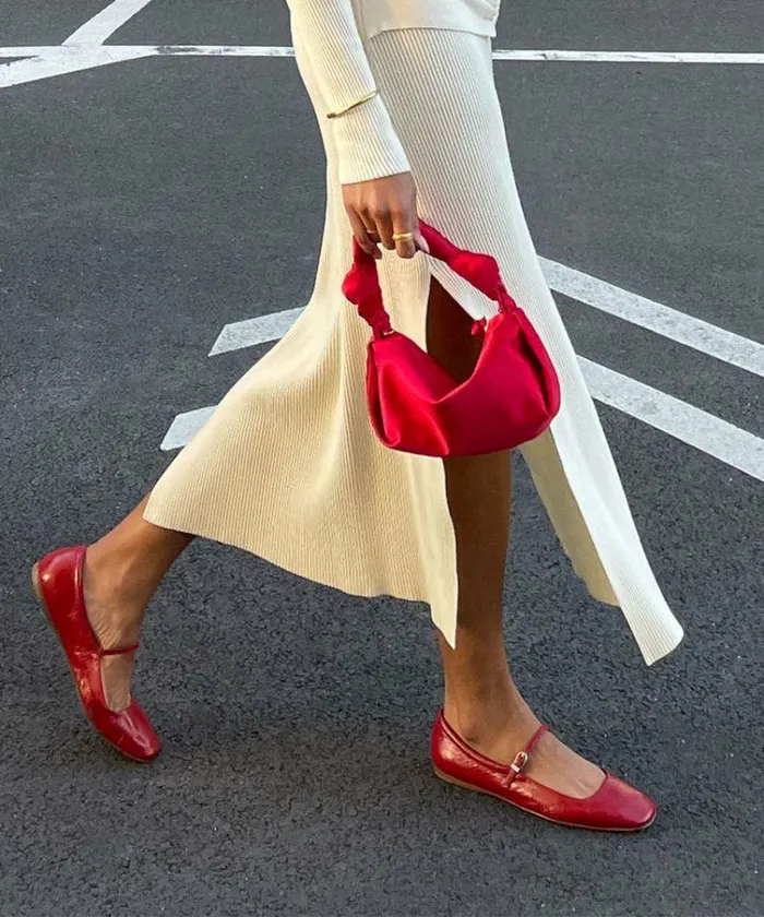 Flats and Loafers Shop Dolce Vita Reyes Ballet Flats Red Crinkle Patent Women039s Red Ballets Red Crinkle Patent