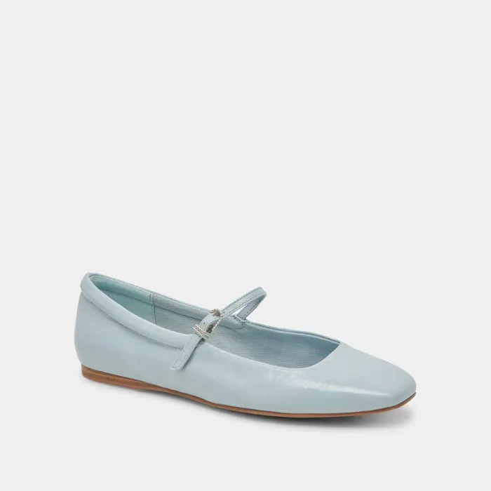 Flats and Loafers Shop Dolce Vita Reyes Ballet Flats Sky Blue Crinkle Patent Sky Blue Ballet Flats Sky Blue Crinkle Patent