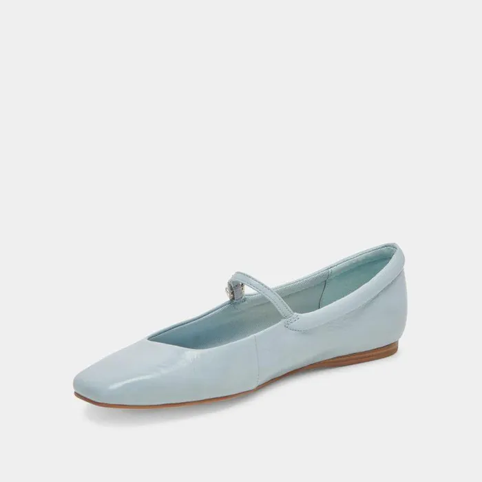 Flats and Loafers Shop Dolce Vita Reyes Ballet Flats Sky Blue Crinkle Patent Sky Blue Ballet Flats Sky Blue Crinkle Patent