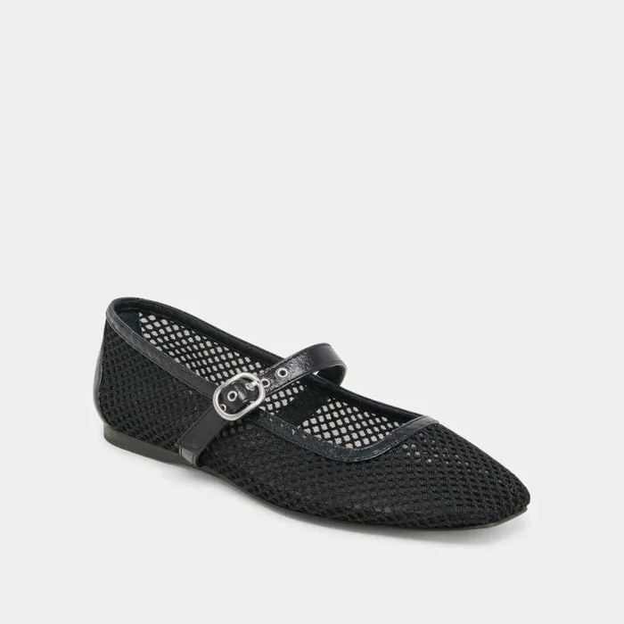 Flats and Loafers Shop Dolce Vita Rodni Mesh Ballet Flats Black Woven Mesh Black Woven Mesh