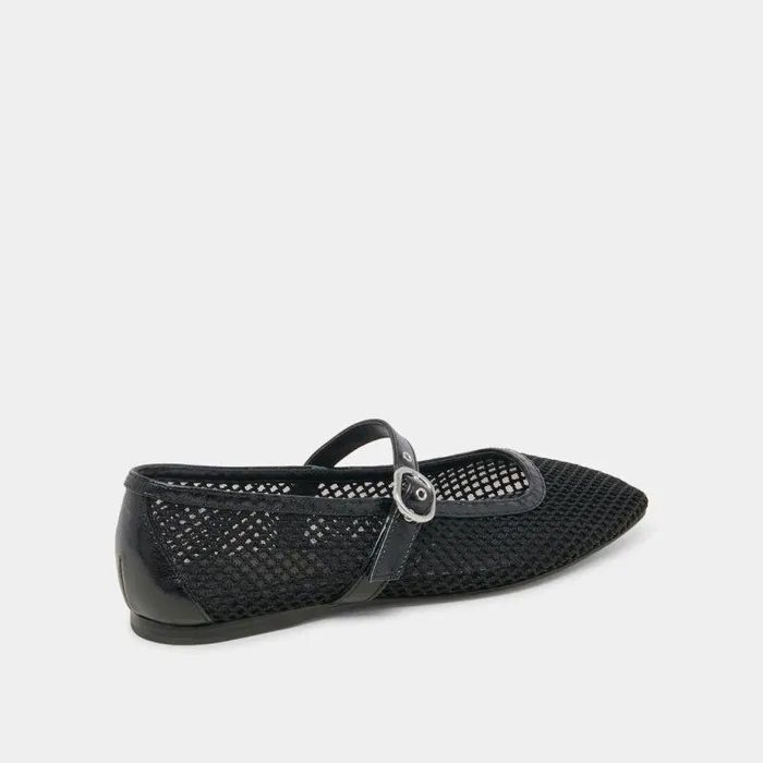 Flats and Loafers Shop Dolce Vita Rodni Mesh Ballet Flats Black Woven Mesh Black Woven Mesh