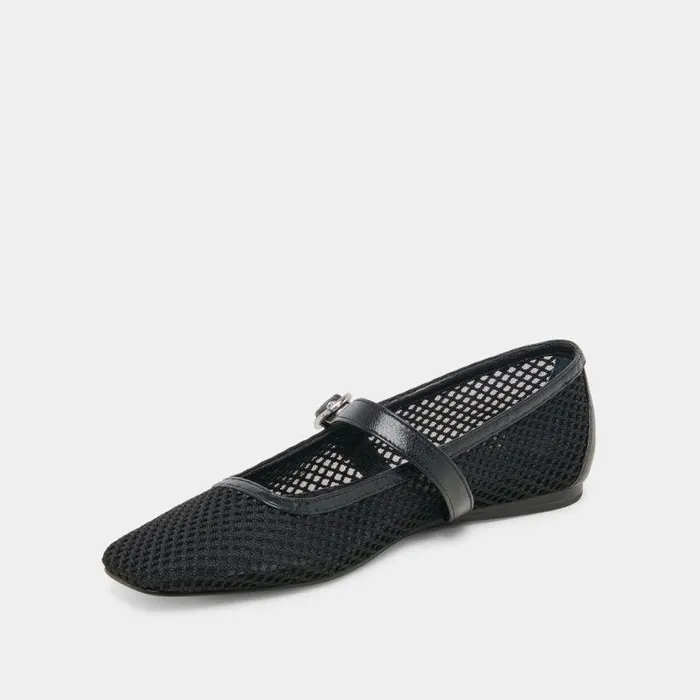 Flats and Loafers Shop Dolce Vita Rodni Mesh Ballet Flats Black Woven Mesh Black Woven Mesh