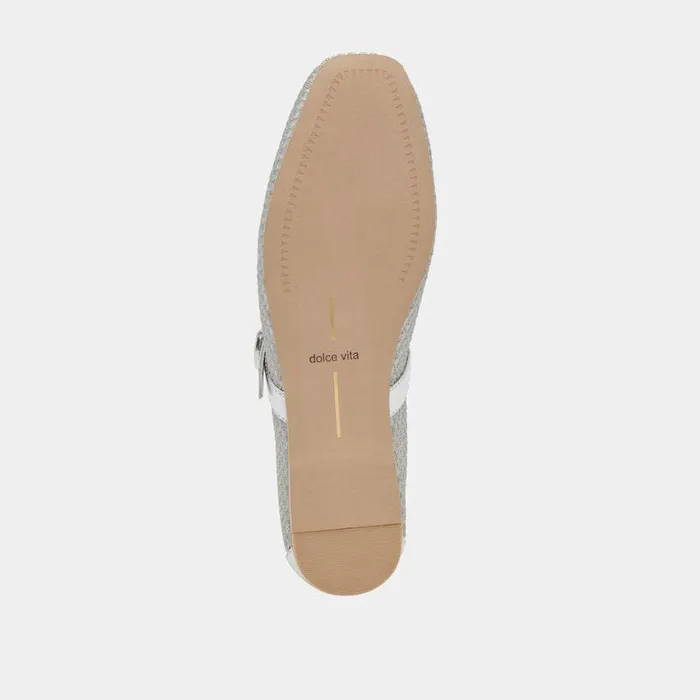 Flats and Loafers Shop Dolce Vita Rodni Mesh Ballet Flats Silver Woven Mesh Silver Woven Mesh