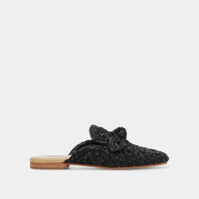 Flats and Loafers Shop Dolce Vita Sabor Flats Onyx Raffia Onyx Raffia