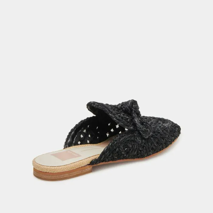 Flats and Loafers Shop Dolce Vita Sabor Flats Onyx Raffia Onyx Raffia