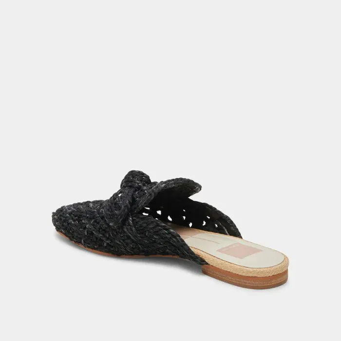 Flats and Loafers Shop Dolce Vita Sabor Flats Onyx Raffia Onyx Raffia