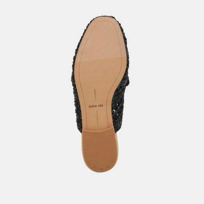 Flats and Loafers Shop Dolce Vita Sabor Flats Onyx Raffia Onyx Raffia