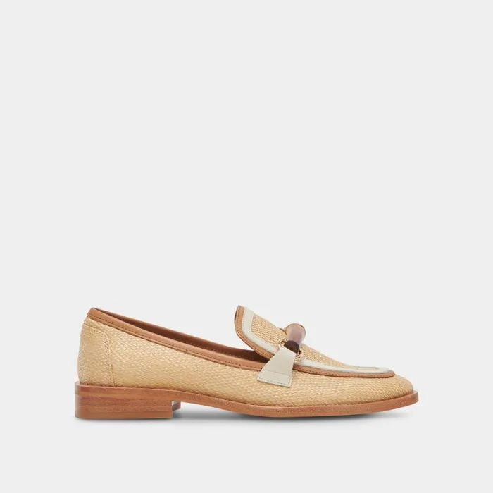 Flats and Loafers Shop Dolce Vita Sarara Flats Honey Raffia Honey Raffia