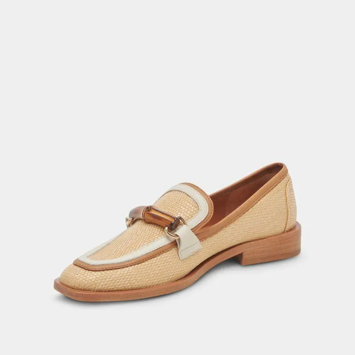 Flats and Loafers Shop Dolce Vita Sarara Flats Honey Raffia Honey Raffia