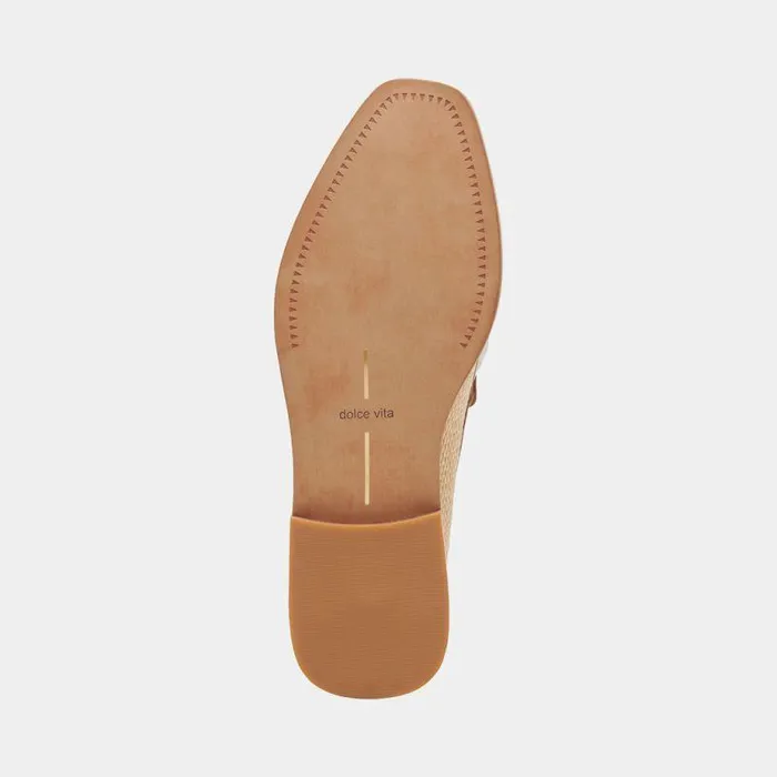Flats and Loafers Shop Dolce Vita Sarara Flats Honey Raffia Honey Raffia