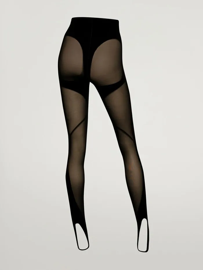 Flock Shaping Leggings Black Women Wolford Trousers and Jumpsuits