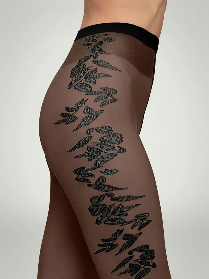 Flower Tights Blackblack Women Wolford Tights