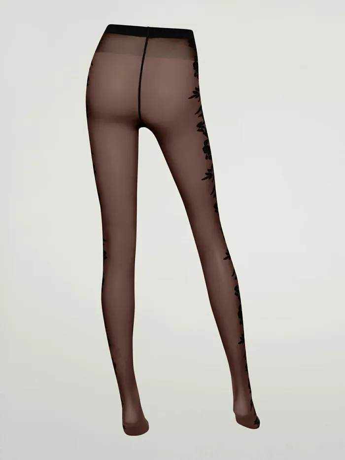 Flower Tights Blackblack Women Wolford Tights