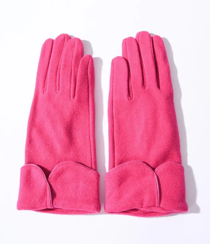 Fuchsia Scallop Cuffed Gloves Accessories Unique Vintage Gloves and Scarves Fuchsia Scallop Cuffed Gloves Accessories Unique Vintage Gloves and Scarves