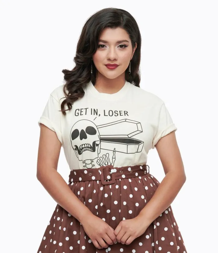 Get In Loser Unisex Graphic Tee ClothingHalloweenPlus Unique Vintage Graphic Tees Get In Loser Unisex Graphic Tee ClothingHalloweenPlus Unique Vintage Graphic Tees