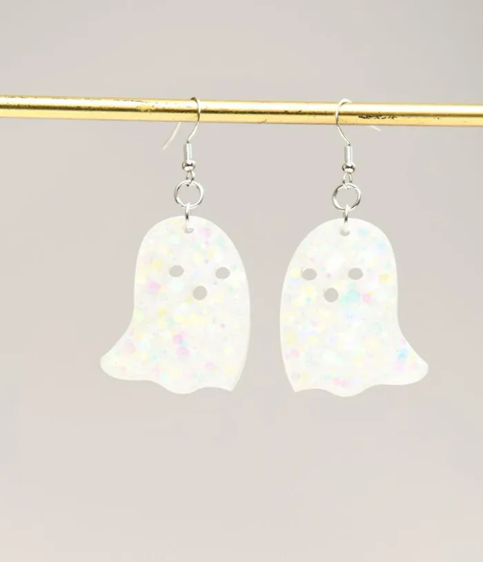 Glow In The Dark Glitter Ghost Earrings Accessories Unique Vintage Earrings Glow In The Dark Glitter Ghost Earrings Accessories Unique Vintage Earrings