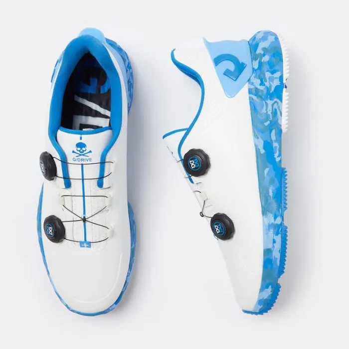 Golf Shoes Men GFORE MEN039S GDRIVE PERFORATED TPU CAMO GOLF SHOE Cielo