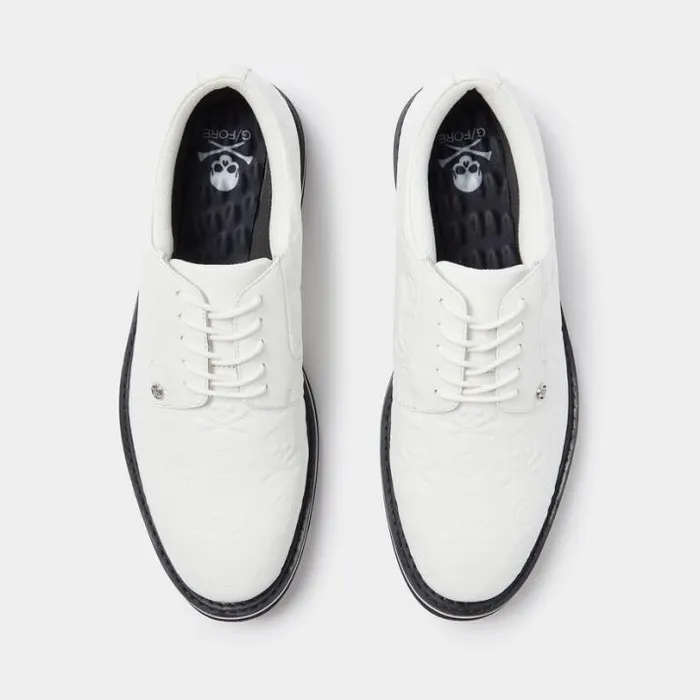 Golf Shoes Men GFORE MEN039S GALLIVANTER DEBOSSED SKULL and TEES LEATHER GOLF SHOE Snowonyx